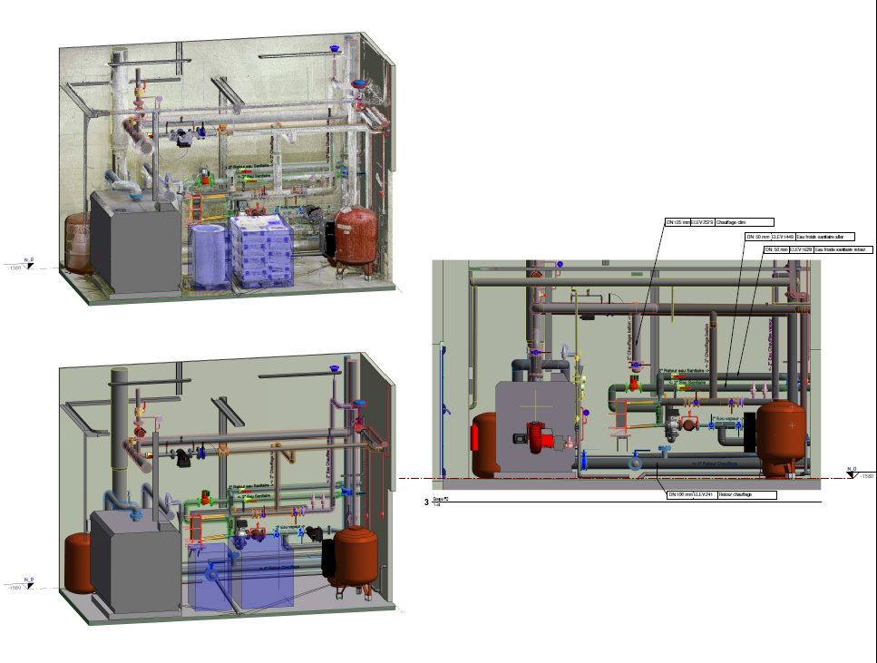 Modélisation BIM d'une unité de procédés chimiques