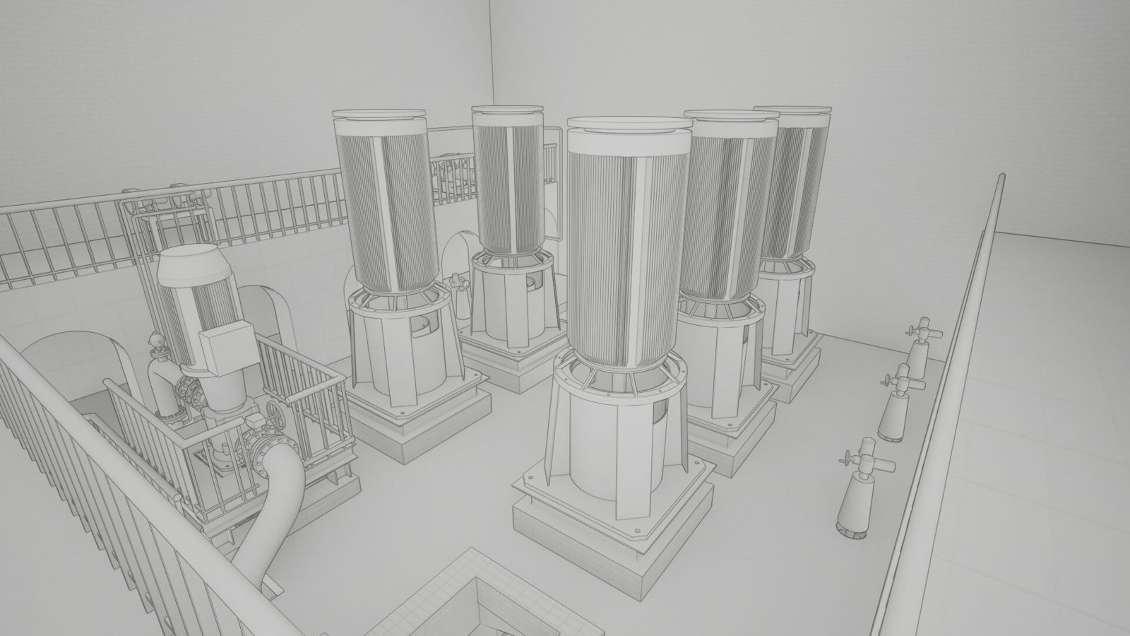 Maquette BIM d'un ouvrage de traitement d'eau